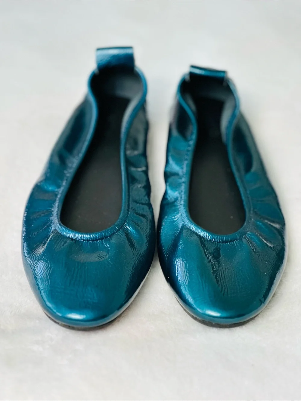 Arche Laius Leather Metallic Teal Ballet Flats Size 41  US 9.5-10